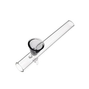 5.3-Inch Funnel Chimney Hookah Bong Accessory Pipe with Curved Glass for Oil Burner Smoking