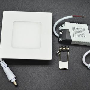 3W 6W 9W 12W 15W18W LED-Flächenleuchte Quadratische ultradünne LED-Deckeneinbauleuchte AC85-265V LED-Glühlampen