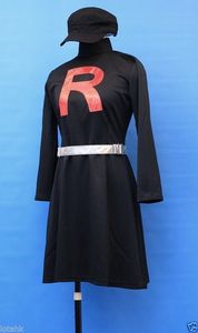 Team Rocket femminile vestito nero costume cosplay su misura Lotahk