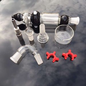 Hookahs Nectar Kit Collector Set Upgate Unit with Large Gift Box Hookahs Oil rig Glass Dish Quartz Nil Titanium Nail