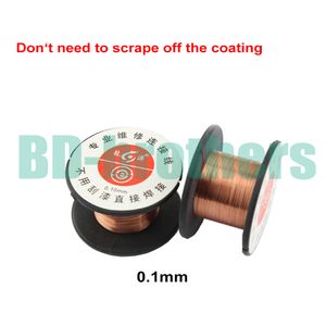 Commercio all'ingrosso 0.1mm Saldatura in rame Saldatura PPA smaltato Bobina di filo Linea Roll Fly line Salto filo 5000 pz / lotto