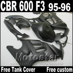 Dostosuj wróżki motocyklowe Zestaw do Honda 1995 1996 CBR600 F3 CBR 600 95 96 All Matte Black High Grade Coring