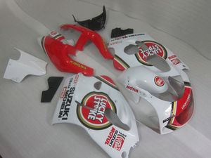 Kit de carenagem de plástico para SUZUKI GSXR600 GSXR750 1996-2000 GSX-R600 / 750 96 97 98 99 00 vermelho branco LUCKY STRIKE carenagens de motocicleta set GB43