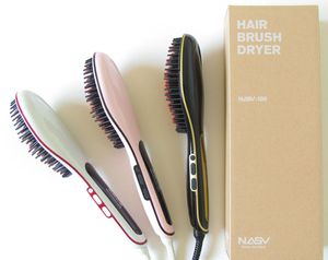 2016 красивая звезда NASV LCD Rail кисти для волос сушилка электрический цифровой выпрямитель волос инструмент для волос прямые гребные 3 цвета бесплатно на DHL