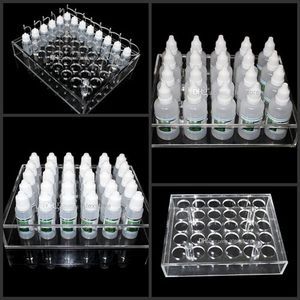 Acryl-Display-Vitrine, klarer Ständer, Show-Regalhalter für 10 ml, 20 ml, 30 ml, 50 ml E-Liquid, E-Saft-Flasche, Nadelflasche DHL