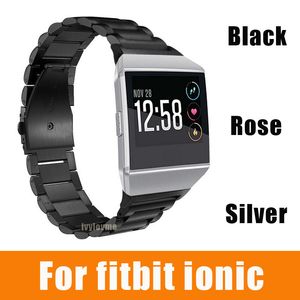 Hochwertiges Luxus-Edelstahlarmband für Fitbit ionic Smart-Armbanduhr Ersatzarmband Uhrenarmband