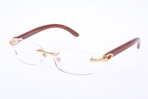 Großhandel - Randlose Brillengestelle aus Holz in Gold und Silber 3524012