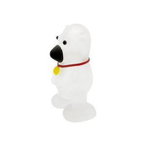 Adorável cachimbo de vidro em forma de urso de 3,5 polegadas para fumar, design de animal fofo, cor branca