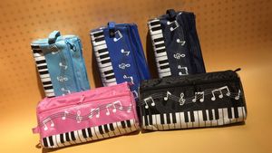 DHL & SF _Express music piano pencil case multi color waterproof cloth Keyboard pencil bag factory price(2)