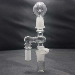 Glass Oil Reclaimer Kit with 90 Degree Joint 18mm Male Joint with Female Dome Come with Keck Clip for Glass bong Water Pipes
