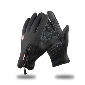 Luvas de motocicleta inverno moto luva motorista de carro guantes luvas de toque quente preto-30 equitação acessórios188a