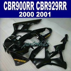 New! Fit for HONDA CBR900RR fairing kit CBR929 2000 2001 bodykits CBR 900 RR 00 01 all glossy black fairings HB93