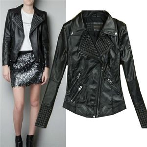 Leather Jackets for Women Women Clothes Women Fashion Slim Biker Motorcycle PU Soft Leather Zipper Jacket Coat Leather Jacket Women