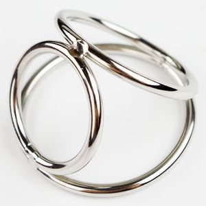 Мужская игрушка для задержки секса, шариковое кольцо из нержавеющей стали, удлиненное кольцо для члена, металлическая мошонка, эротические секс-игрушки для мужчин