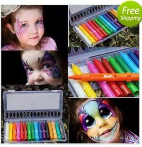 16 Colors Face Painting Pencils Splicing Structure Face Paint Crayon Christmas Body Painting Pen Stick For Children Party Makeup