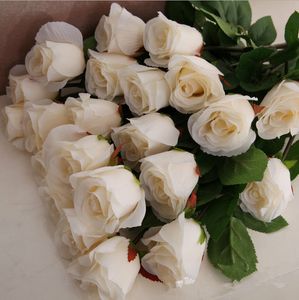 Lyxiga rosor Blomma Konstgjorda Silk Blommor Real Touch Rose Multi Färger För Bröllop Vägg Bröllop Bukett Hem Dekoration Party Tillbehör