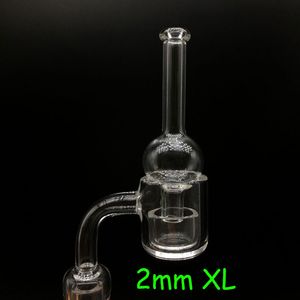 Çıkarılabilir Kuvars uç ve cam karbonhidrat kapağı ile 2mm XL düz üst kuvars Banger Çivi Cam Bongs için Kuvars Termal Banger