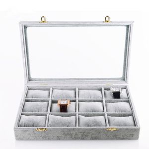 Wholesale velvet bracelet pillow for sale - Group buy silver grids velvet jewelry display case with pillow glass cover for bracelet