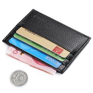 Venda quente barato coin purse men carteira super Slim simples couro pu id titular do cartão de visita