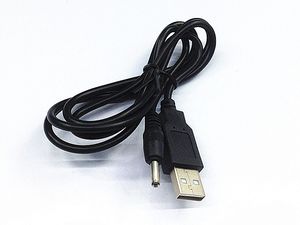 Cavo di alimentazione jack da 2 pezzi USB 2.0 a DC 3,5 mm con connettore cilindrico 5 V NUOVO