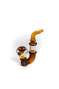 Smoking Pipes Handmade Amber Hand Pipe Glass Smoking Cigarette Pipes Black Tobacco Pipe Glass Bongs for Dry Herb