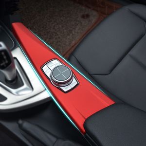 Araba-styling i-drive Kontrol Paneli Kapağı Trim Çıkartmaları BMW 3 / GT / 4 Serisi F30 / F31 / F34 / F32 / F33 / F36 BMW 320li 318 Için Renkli Aksesuarlar