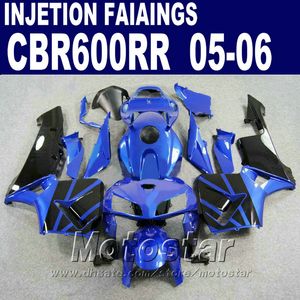 Peças de encaixe azul Moldagem por injeção para HONDA CBR 600 RR carenagem 2005 2006 cbr600rr 03 04 cbr kit de carenagem 600rr IF5V