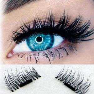 Cílios Postiços Magnéticos Natural Eye Lashes Extensão Handmade 4 Pcs / set 3D cílios