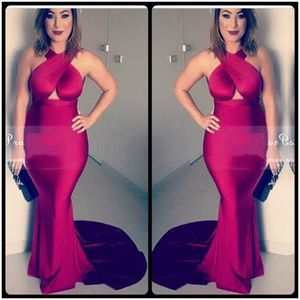 Vestidos de baile longos e elegantes 2016 Sexy sereia espaguete com cinta de cinta esticada de mulheres sexy sem costas