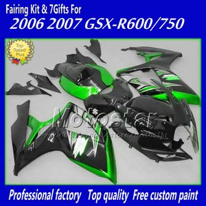 ABS Fairing kit for SUZUKI GSX-R 600/750 06 07 K6 GSX R600 R750 2006 2007 green black fairings set FD50 +7 gifts