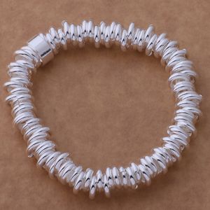 Gratis frakt med spårningsnummer Toppförsäljning 925 Silverarmband Tät ringarmband Silversmycken 10st/mycket billigt 1806