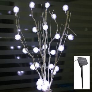 Solar LED Weihnachtslicht Schneeball Äste Licht 25 Stück Maomao Ball LEDs 50cm Höhe Regenfest Outdoor