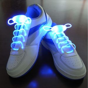 Zapatos De Fibra Óptica Para Iluminar al por mayor-El último modelo LED que destella el cordón se enciende para arriba La fibra óptica Luminous calza los cordones Danza el patinaje de hielo Glowing los cordones con el empaquetado de la tarjeta de la ampolla