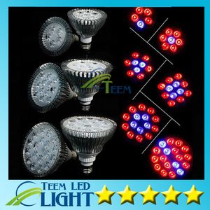 Spettro completo LED Coltiva la luce 15W 21W 27W 36W 45W 54W E27 Coltiva la lampada PAR38 PAR30 Lampadina Fiore Pianta Sistema di coltura idroponica luci 10