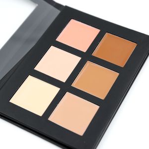 Konturpalett Professionell 6 färger Concealer Camouflage Makeup Palatte 1 st Concealer Face Primer Net 30g Alla hudtyper