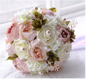 Wholesale artificial bouquets for bridesmaids for sale - Group buy Vintage Pristian Zouboutin Artificial Bridal Flower Wedding Bouquet Flowers Bridal Brooch Bouquet Bridesmaid Flower Bouquet