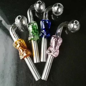 Stitching Color Beauty Curved Pot, Wholesale Glass Water Pipes, Smoking Bongs Tillbehör, gratis frakt,