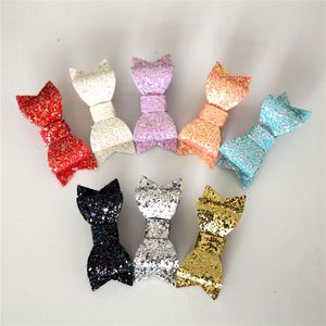 New Arrival 2015 Modish meninas 20pcs / lot Cabelo Clip Arcos 2015 Bestseller Glitter feltro grampos de cabelo do bebê 7colors Barrettes Modern Girls Grampos