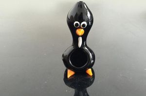 free shipping new Handmade cute animal shapes colored glass pipe / glass bong, high 8cm, color (black, transparent) were shipped