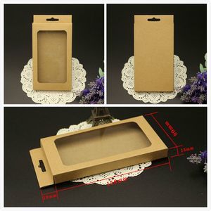 Universal Mobiltelefonväska Paketpapper Kraft Brown Retail Packaging Box för iPhone4 5 6 Skydd Samsung S4 S5 A3 Note3 Mobiltelefon