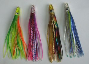 Wholesale tuna trolling lures for sale - Group buy 6 inch g Octopus Skirt Tuna Bait Fishing Lure Marlin Bait Big Lure Sea Game Trolling Fishing Lure Resin head With Double Octopu284c