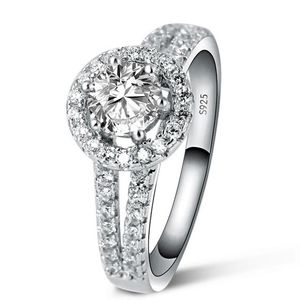 1 CT simulierter Diamantring für Frauen, luxuriöser Ring aus 925er Sterlingsilber, Verlobungsring für Frauen, Brautgeschenk für Mädchen