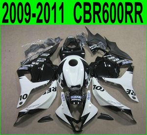 7 regali + carene moto per Honda Stampaggio a iniezione CBR600RR 09-11 bianco nero Kit carena REPSOL CBR 600 RR 2009 2010 2011 YR51