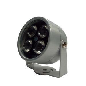 4 IR LED Infrarood Illuminator Light IR Night Vision voor CCTV Security Camera's Vulverlichting Metalen Grijs Koepel Waterdicht
