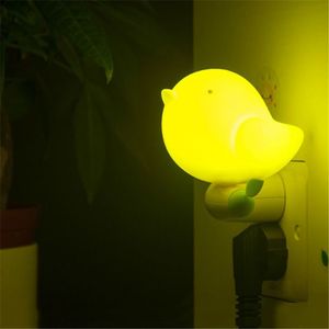 Kreative 4-Farben-Nachtlampe, LED-Nachtlicht, 0,6 W, Vogel-Nachtlicht, LED-Lampe, Wandleuchte, Weihnachtsdekoration, kid411