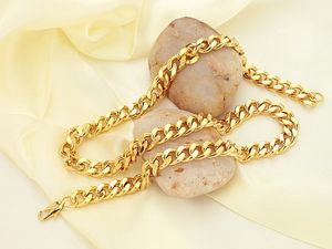 Wholesale! 18K Solid Gold Men Women Classic Jewelry Twisted Necklace Overlord Chain 49.5cm 55g Free Shipping