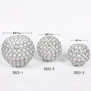 10 cm de diâmetro maior da bola, suporte claro da vela de cristal para decorações de casamento