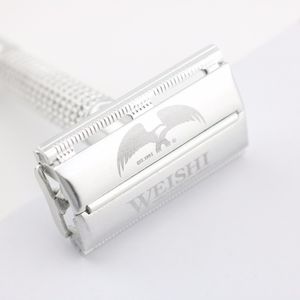 WEISHI Double Edge Safety Razor Aluminum Alloy Electrified with Metal 2003-M Light Weight Simple packing 1 PCS/LOT