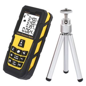 Freeshipping 328ft / 100 m Mini Taşınabilir Lazer Tedbir Mesafe Ölçer Uzaklık Ölçer Dijital Lazer Bant Mesafe Bulucu Diastimeter ile Tripod