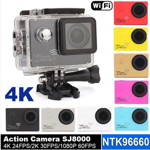 Caméra d'action ultra réelle 4K 24FPS WIFI 30m étanche 2.0 pouce Full HD1080P 60fps SJ8000 Sport caméra casque vidéo Caméscope Novatek 96660